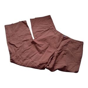 J. Jill Linen Blend Wide Leg Pants in Rust